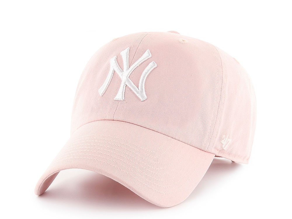 47 Brand New York Yankees Pink Clean Up Strapback Cap