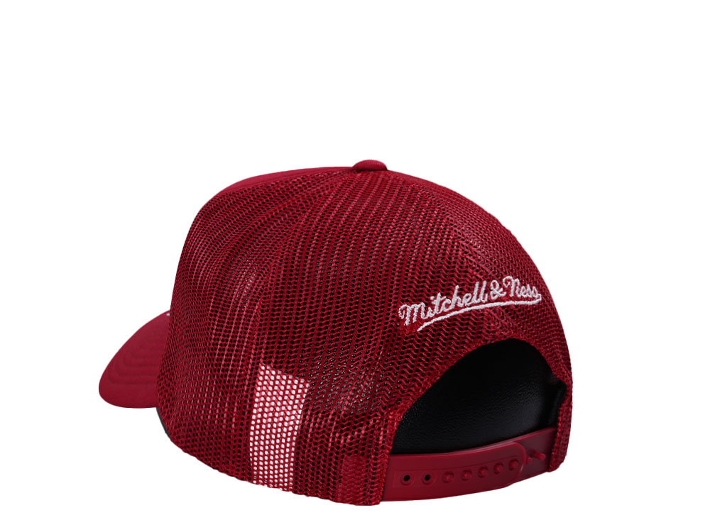 Mitchell & Ness Miami Heat Red Trucker Adjustable Fit Snapback Cap