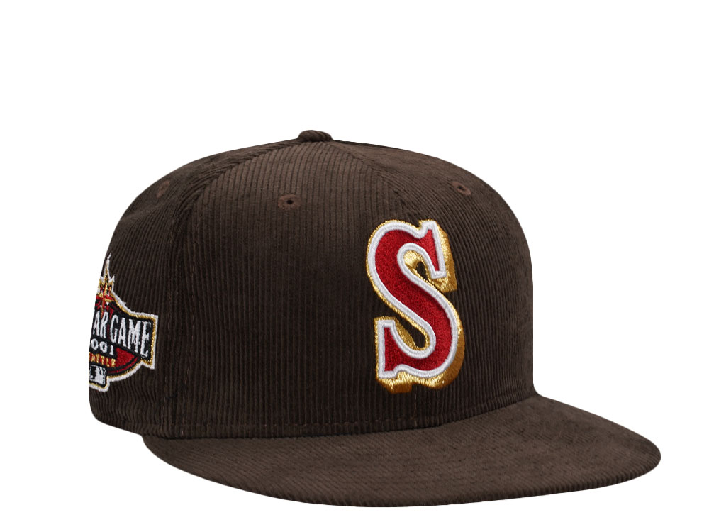 New Era Seattle Mariners All Star Game 2001 Walnut Corduroy Prime Edition 59Fifty Fitted Cap
