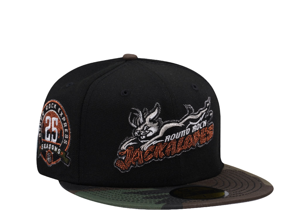 New Era Round Rock Jackalopes Camouflage Two Tone Edition 59Fifty Fitted Cap
