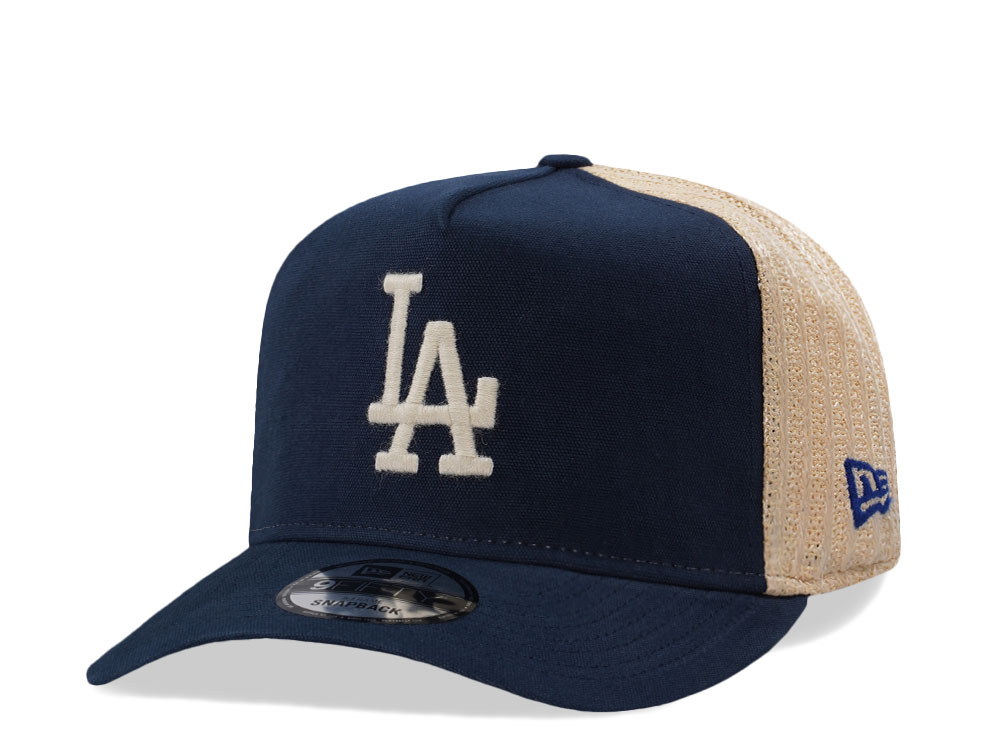 New Era Los Angeles Dodgers Grained Blue Edition 9Fifty Trucker A Frame Snapback Cap