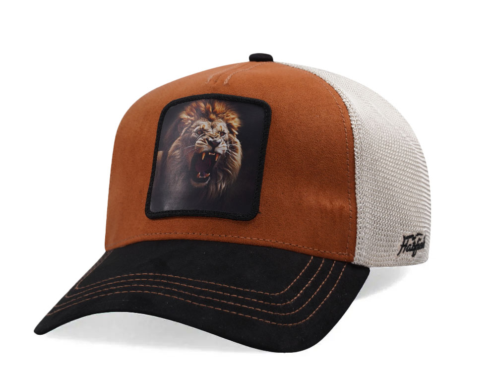 Hatfield Lion Brown Black Trucker Snapback Cap