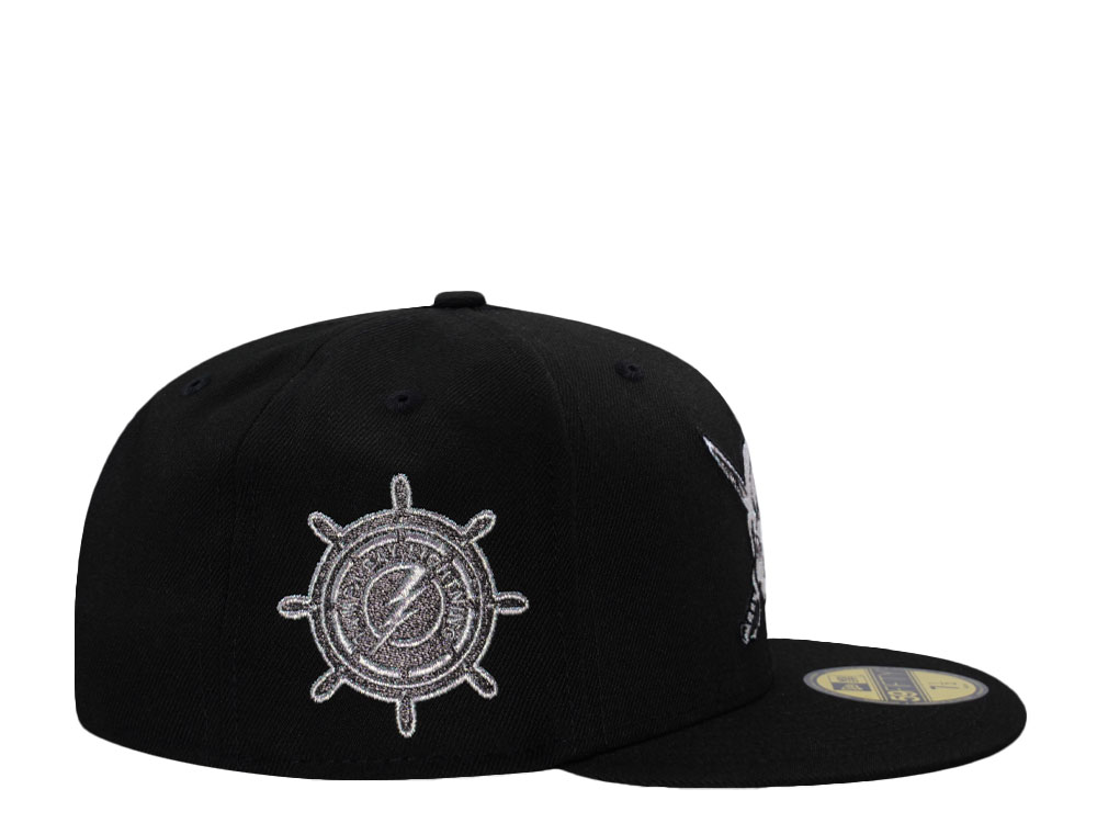 New Era Tampa Bay Lightning Metallic Black Prime Edition 59Fifty Fitted Cap