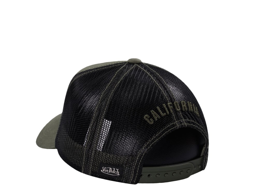 Von Dutch Bulldog Dark Green Trucker Snapback Cap