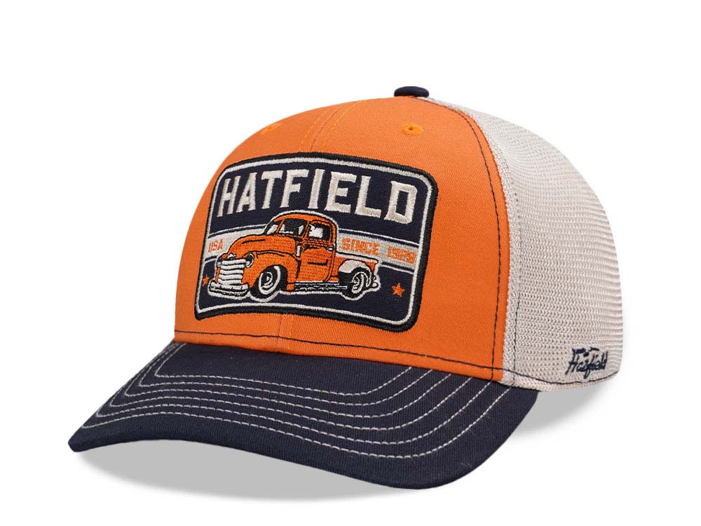Hatfield Truck Orange Ivory Trucker Snapback Cap