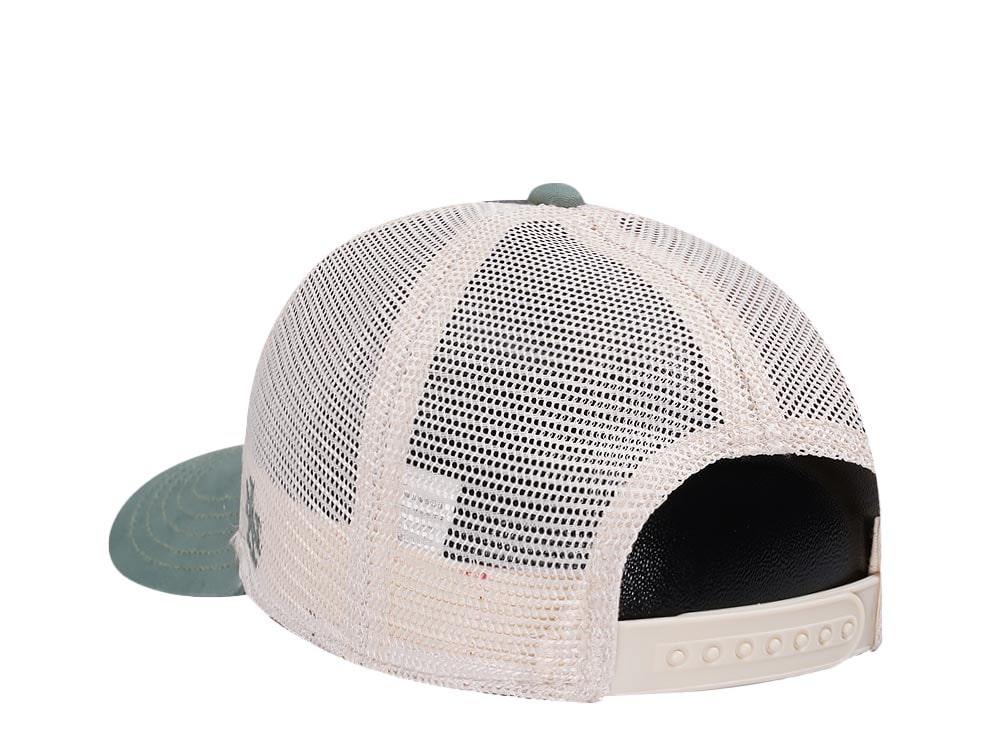 American Needle Vermont Domino Ivory Cool Gray Cedar Trucker Snapback Cap