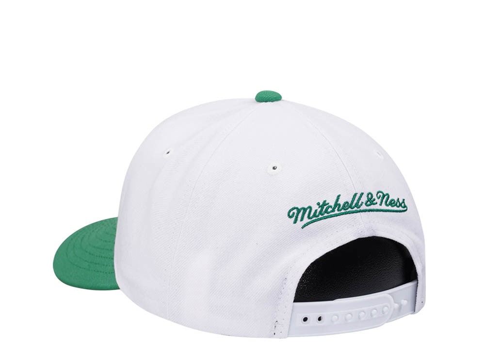 Mitchell & Ness Boston Celtics Team Two Tone 2.0 Pro White Snapback Cap