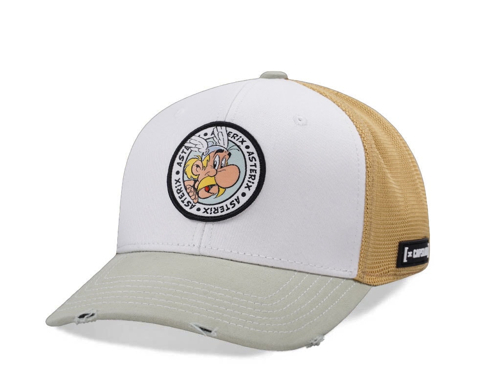 Capslab Asterix White Trucker Snapback Cap