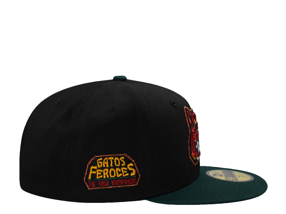 New Era New Hampshire Fisher Cats Gatos Feroces Black Two Tone Edition 59Fifty Fitted Cap