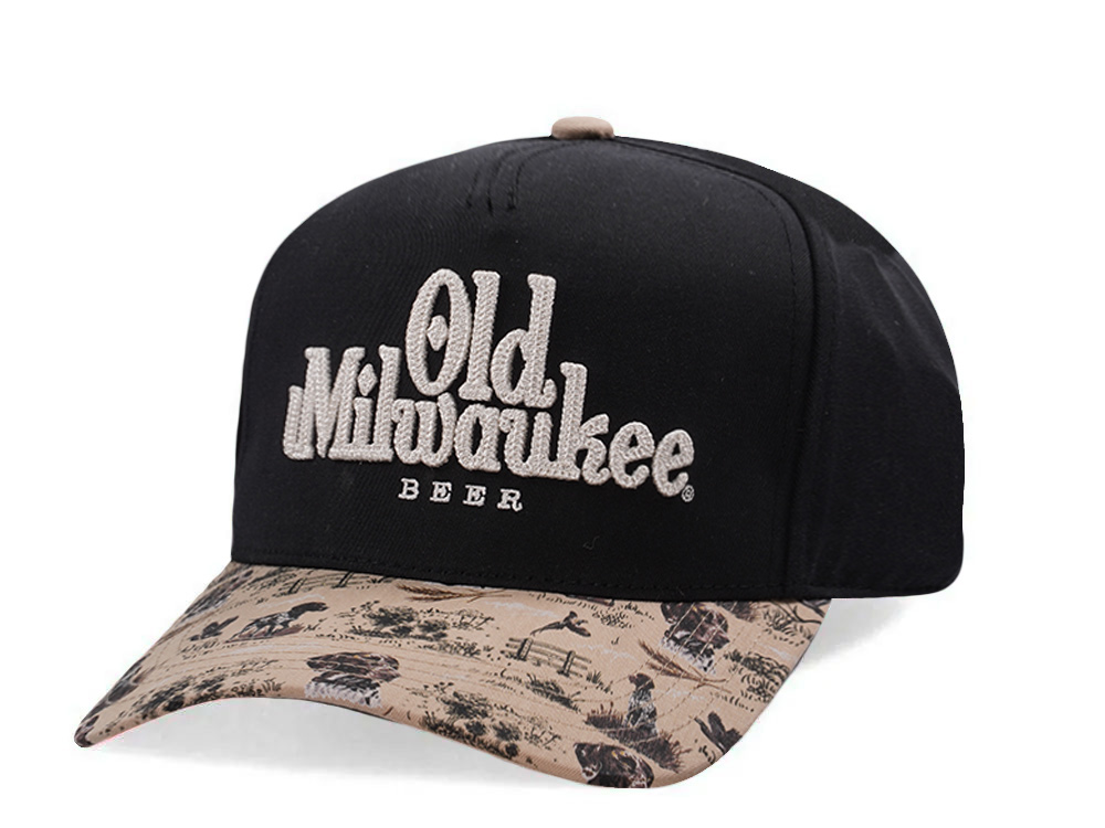 American Needle Old Milwaukee Beer Black Edition Snapback Cap