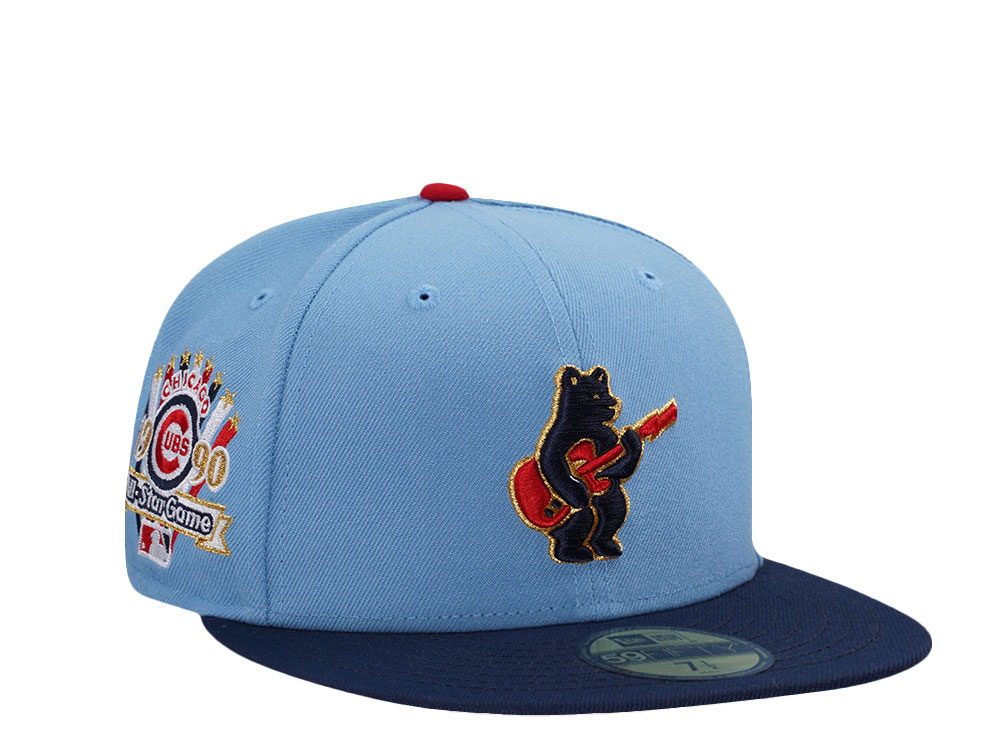 New Era Chicago Cubs All Star Game 1990 Sky Blue Two Tone Edition 59Fifty Fitted Cap