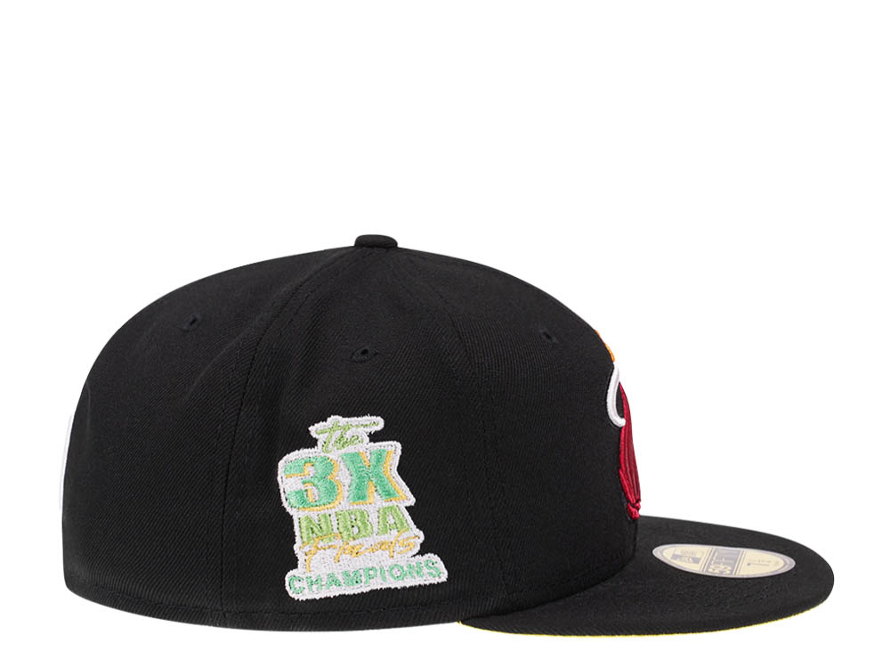 New Era Miami Heat Citruspop Patch The 3x NBA Finals Champions 59fifty Fitted Cap