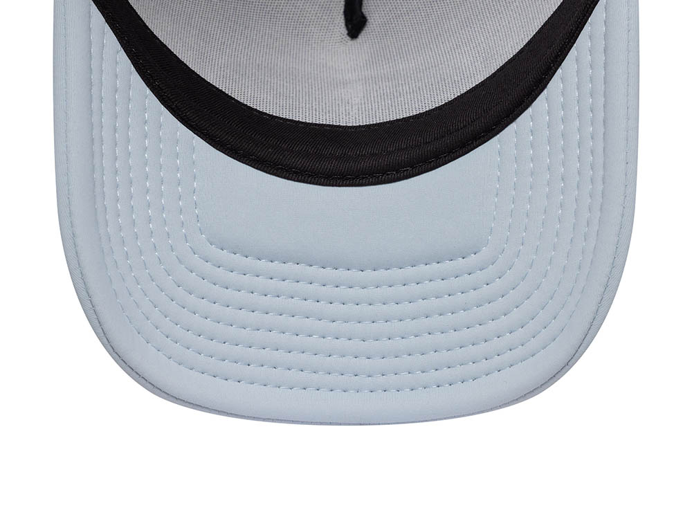 New Era Oval Foam Patch Sky Blue 9Forty A Frame Trucker Snapback Cap