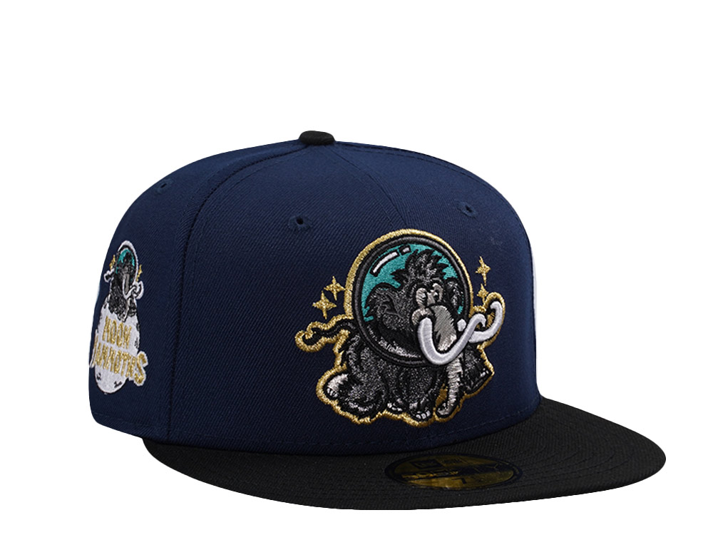 New Era Erie Sea Wolves Moon Mammoths Ocean Blue Two Tone Edition 59Fifty Fitted Cap