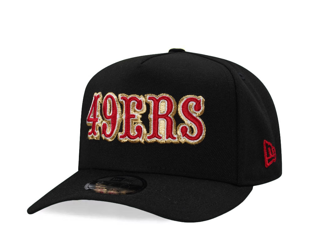 New Era San Francisco 49ers Black Classic Edition 9Fifty A Frame Snapback Cap