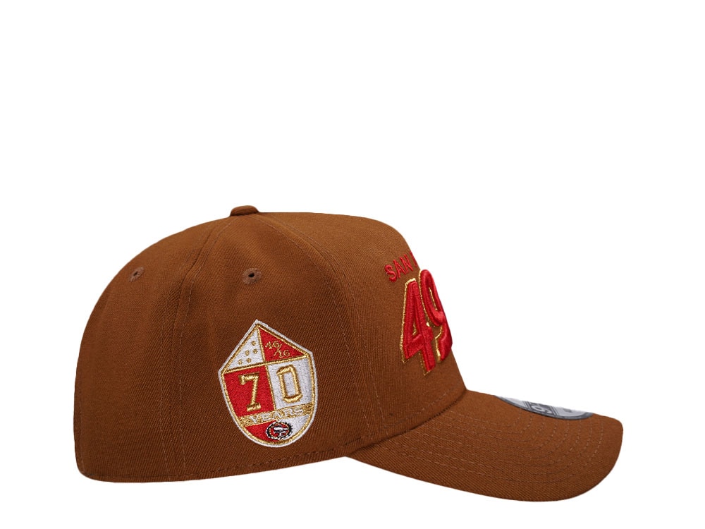 New Era San Francisco 49ers 70 Years Bourbon Prime Edition 9Forty A Frame Snapback Cap