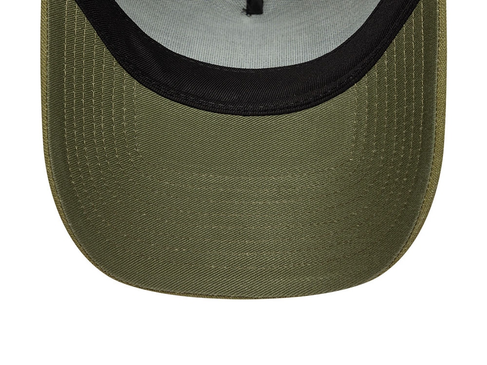 New Era Patch Olive Linen 9Forty E Frame Snapback Cap