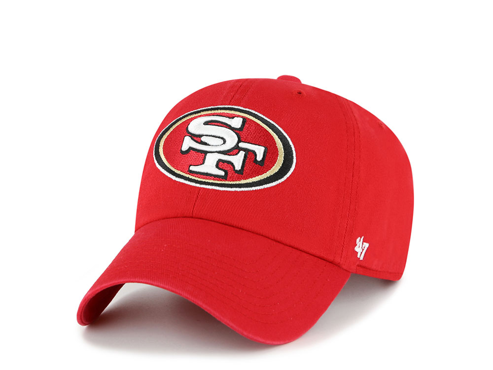 47Brand San Francisco 49ers Red Classic Edition Clean Up Strapback Cap
