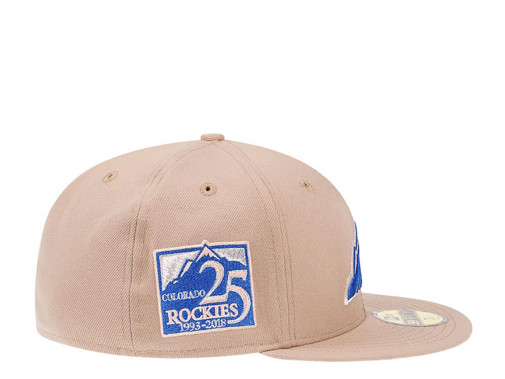 New Era Colorado Rockies 25th Anniversary Sand Peach Edition 59Fifty Fitted Cap