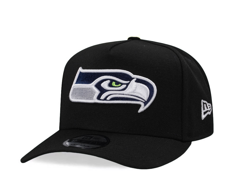 New Era Seattle Seahawks Black Classic Edition 9Fifty A Frame Snapback Cap