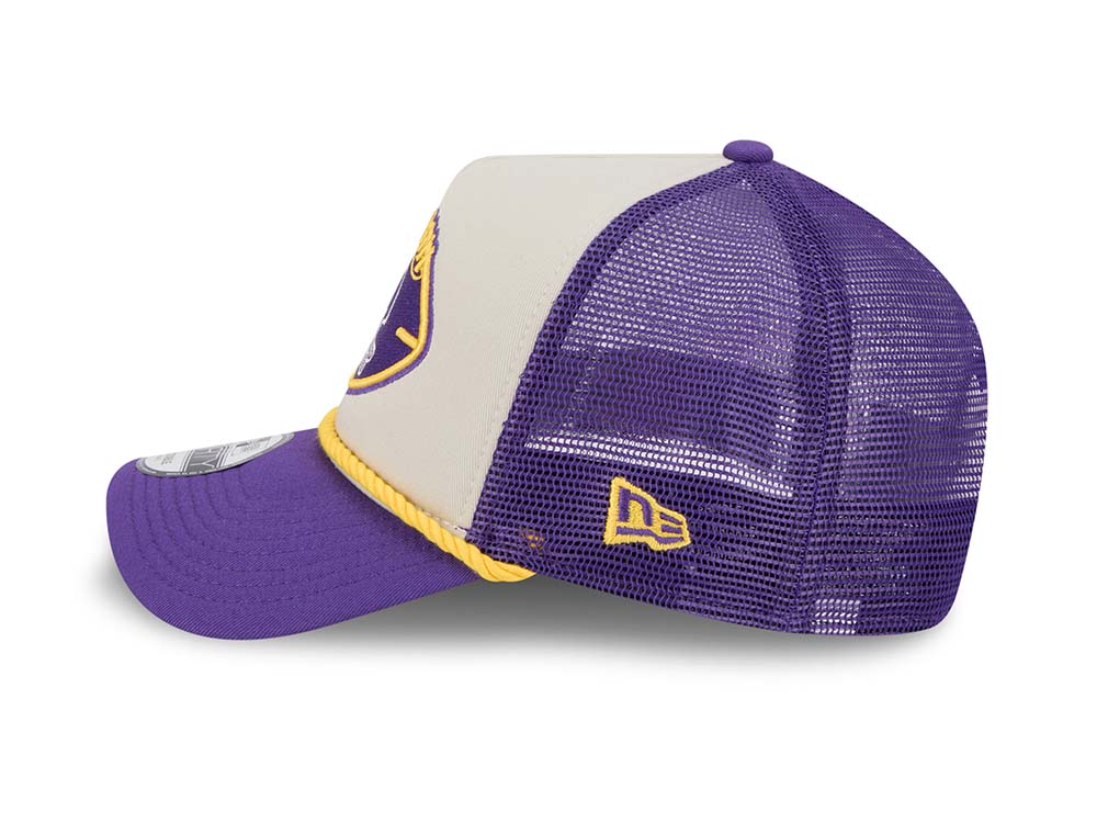 New Era Minnesota Vikings Sideline 2024 9Forty A Frame Trucker Snapback Cap