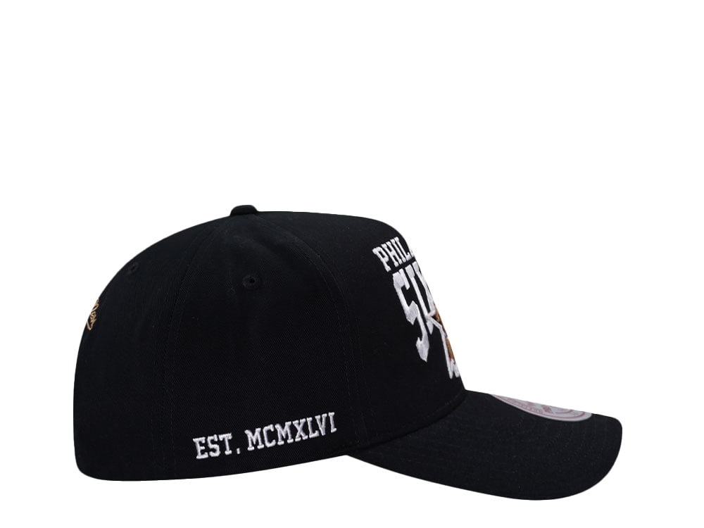 Mitchell & Ness Philadelphia 76ers Black Pro Pinch Fit Snapback Cap