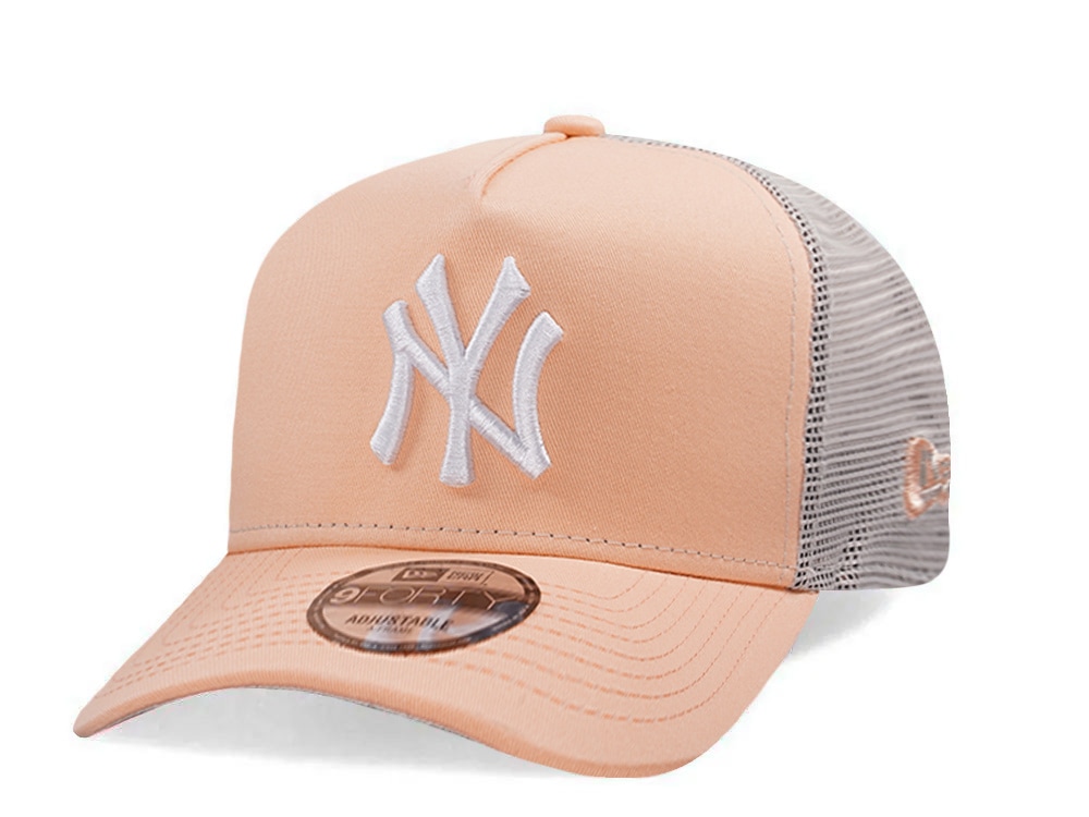New Era New York Yankees Peach Prime Edition 9Forty A Frame Trucker Snapback Cap
