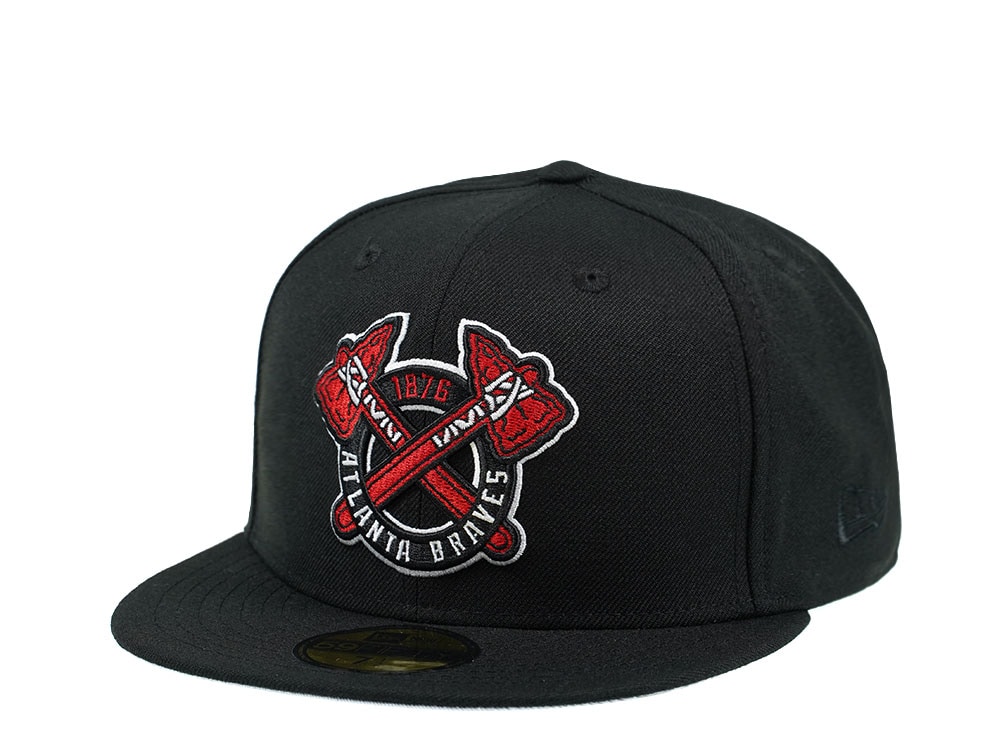 New Era Atlanta Braves Black and Red Edition 59Fifty Fitted Cap