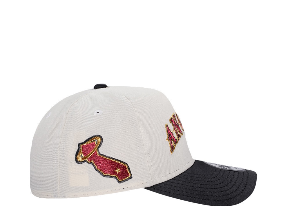 New Era California Angels Gold Chrome Two Tone 9Forty A Frame Snapback Cap