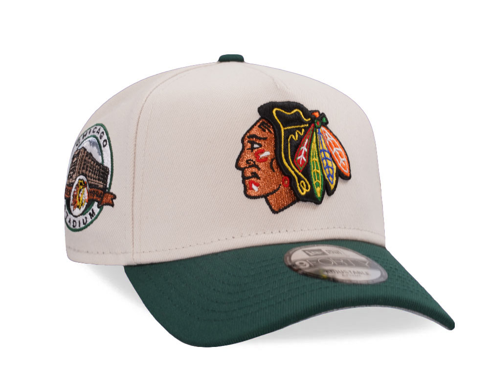New Era Chicago Blackhawks Stone Green Two Tone Edition 9Forty A Frame Snapback Cap