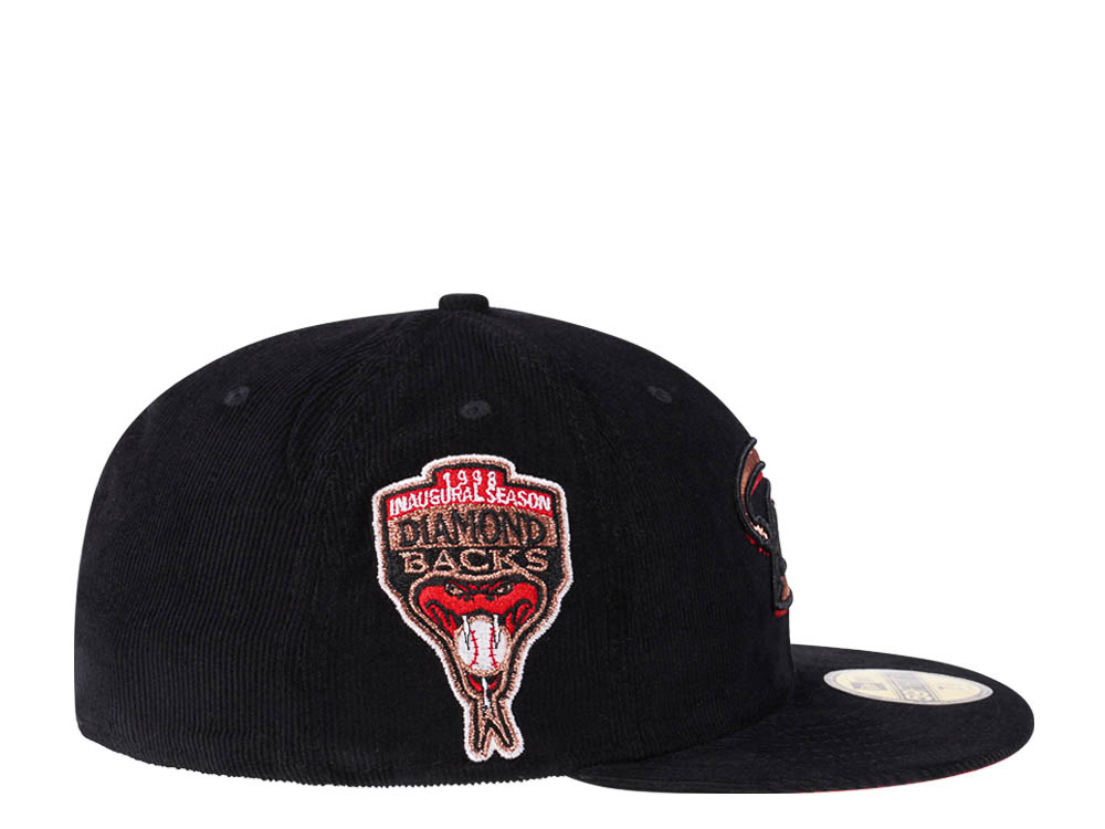 New Era Arizona Diamondbacks Black Inaugural Season 1998 Corduroy Prime Edition 59Fifty Fitted Cap