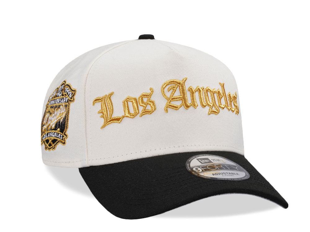 New Era Los Angeles Dodgers 40th Anniversary Metallic Chrome Two Tone Edition 9Forty A Frame Snapback Cap