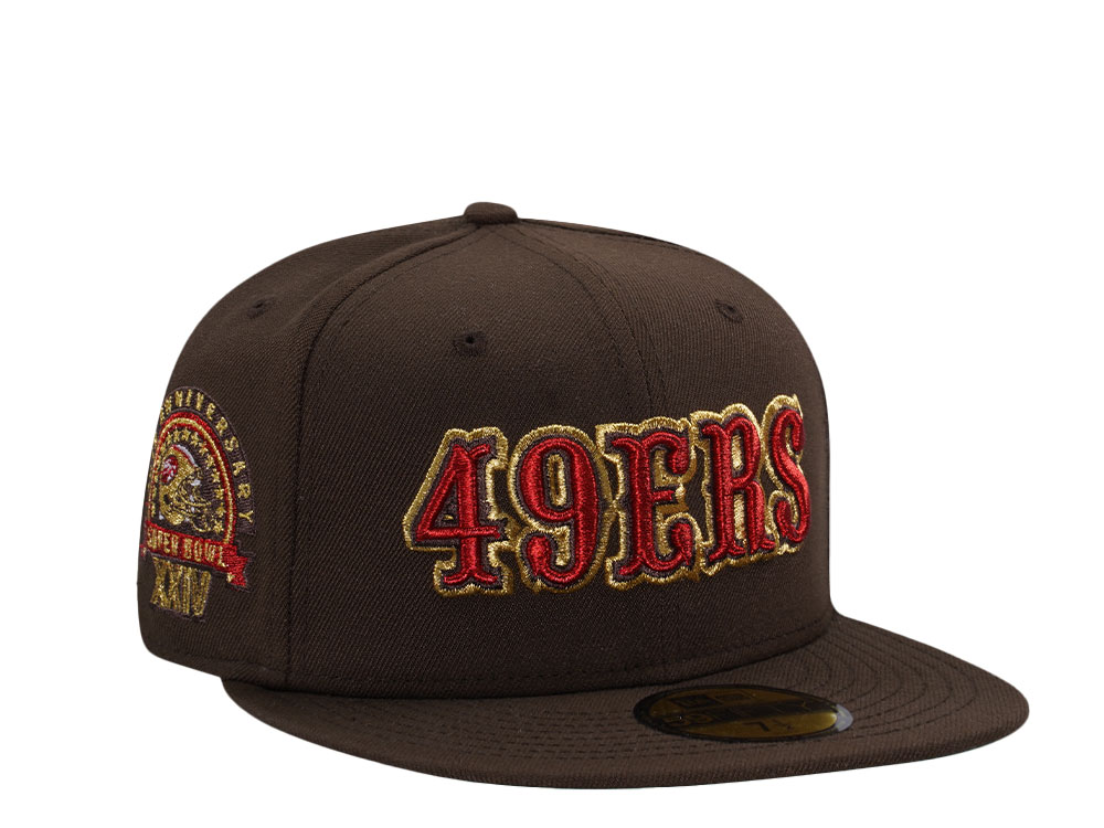 New Era San Francisco 30th Anniversary Super Bowl XXIV Walnut Throwback Edition 59Fifty Fitted Cap