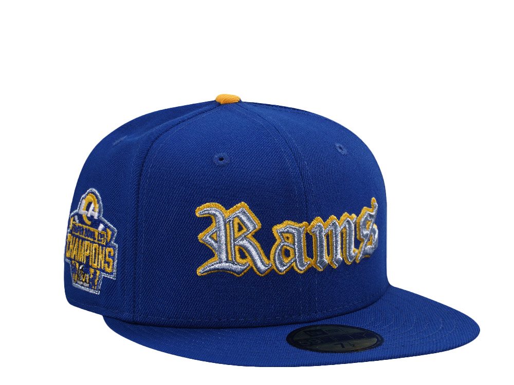 New Era Los Angeles Rams Super Bowl Champions Blue Prime Edition 59Fifty Fitted Cap