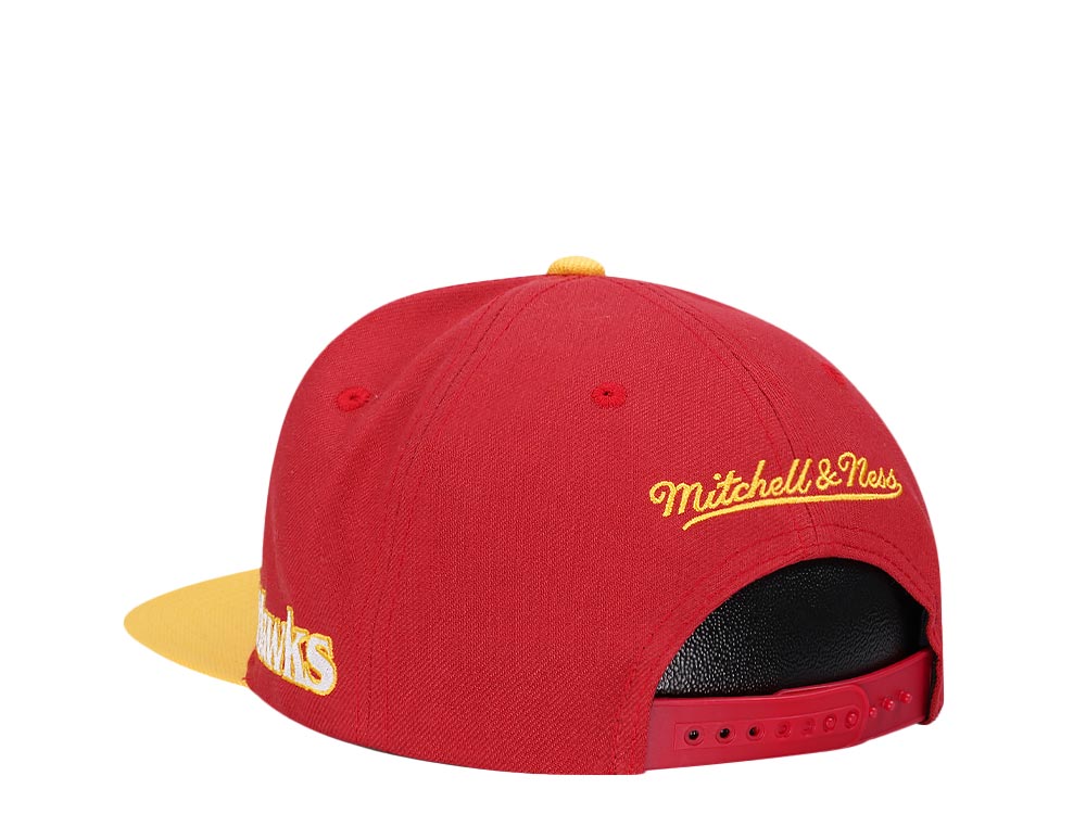Mitchell & Ness Atlanta Hawks Logo Blur Hardwood Classic Snapback Cap
