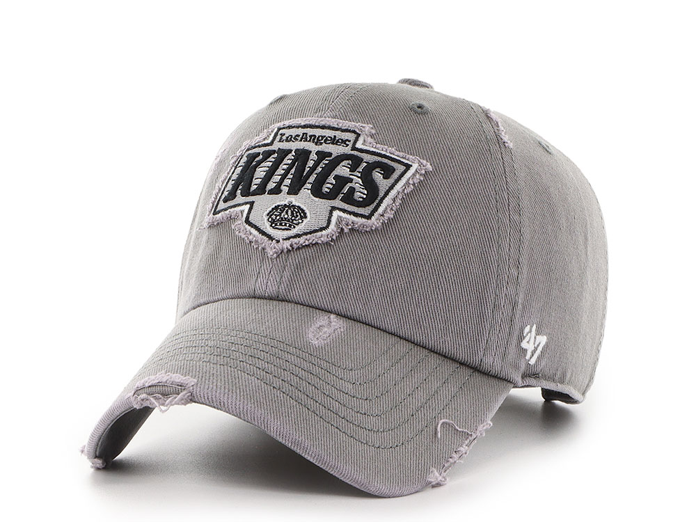47 Brand Los Angeles Kings Weathered Gray Clean Up Strapback Cap