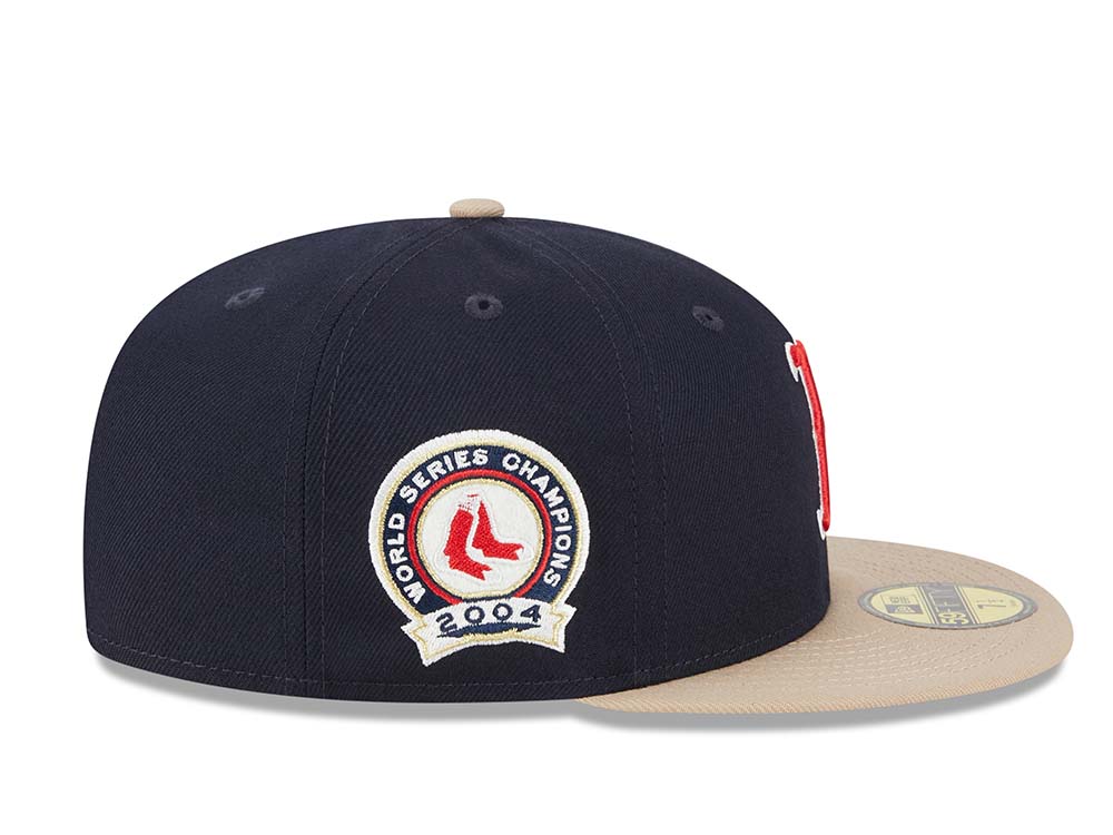 New Era Boston Red Sox World Series Champions 2004 Varsity Pin Two Tone Edition 59Fifty Fitted Cap