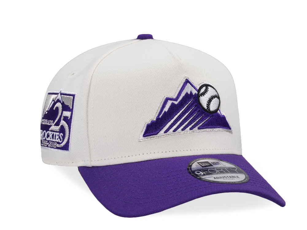 New Era Colorado Rockies 25th Anniversary Chrome Two Tone Edition 9Forty A Frame Snapback Cap