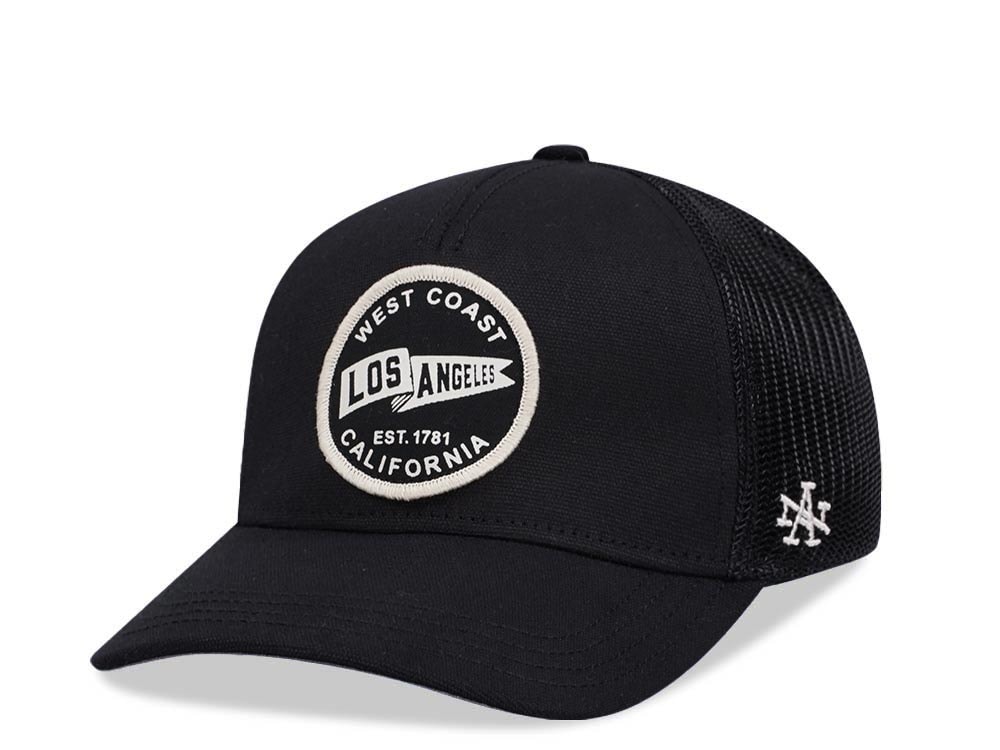 American Needle Los Angeles West Coast Valin Black Trucker Snapback Cap
