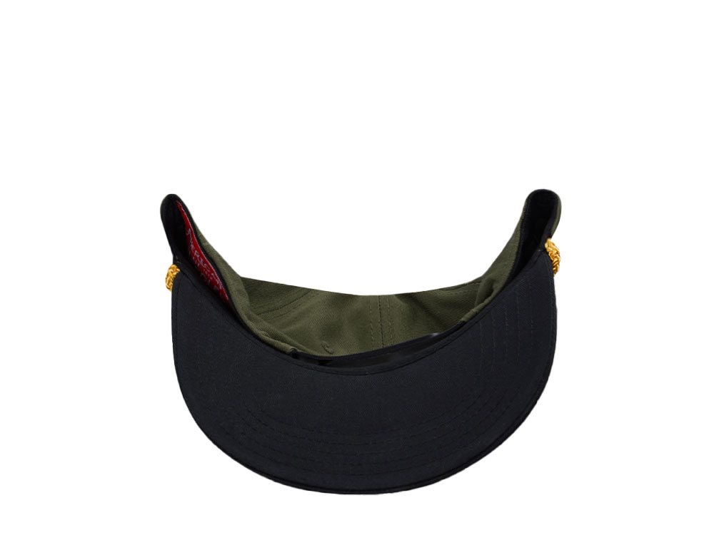 American Needle ACDC Roscoe Army Green Snapback Cap