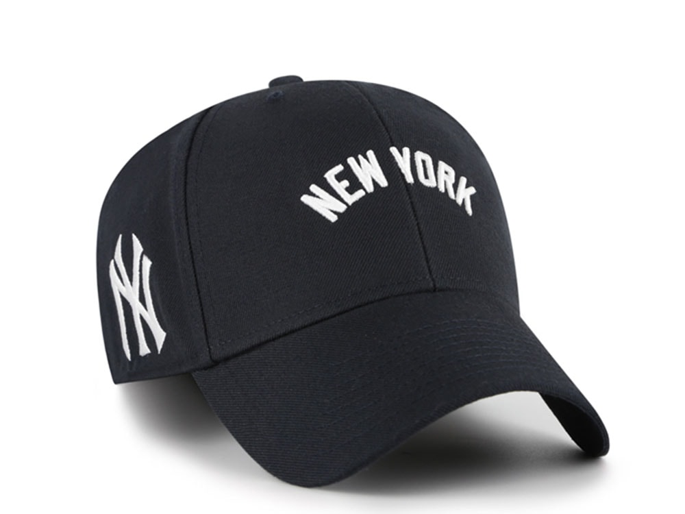 47 Brand New York Yankees Ballpark Script Navy Edition MVP Strapback Cap