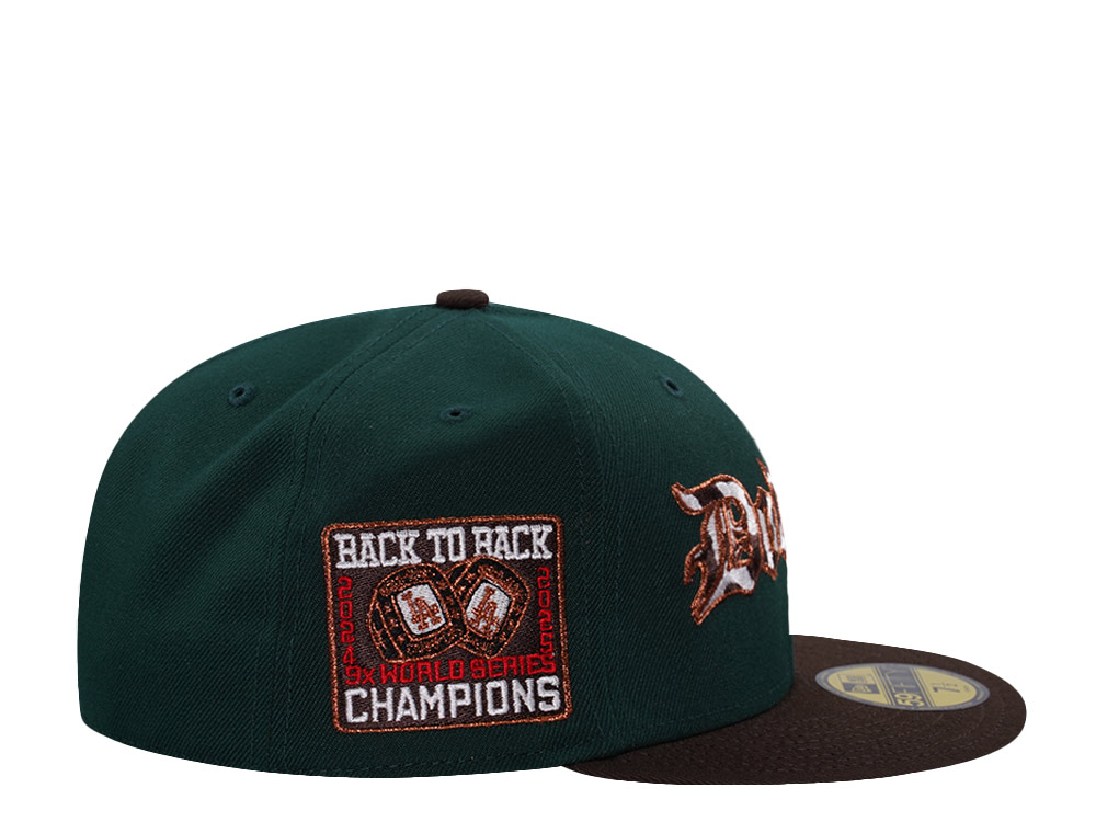 New Era Los Angeles DodgersBack to Back World Series Dark Green Two Tone Edition 59Fifty Fitted Cap