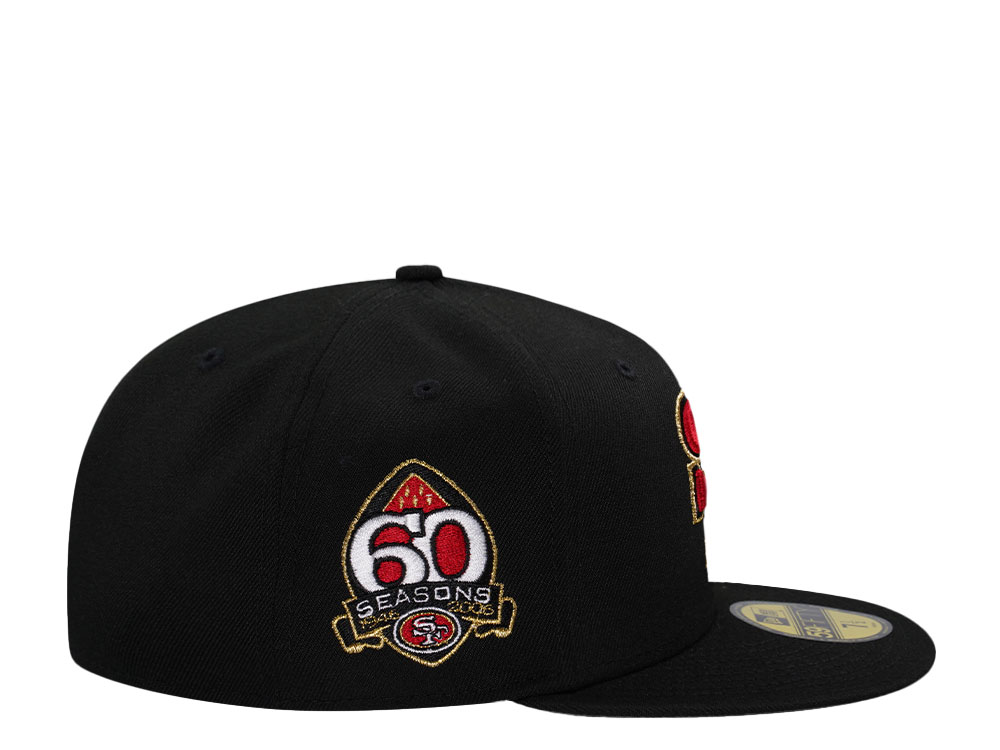 New Era San Francisco 49ers 60 Seasons Black Metallic Edition 59Fifty Fitted Cap