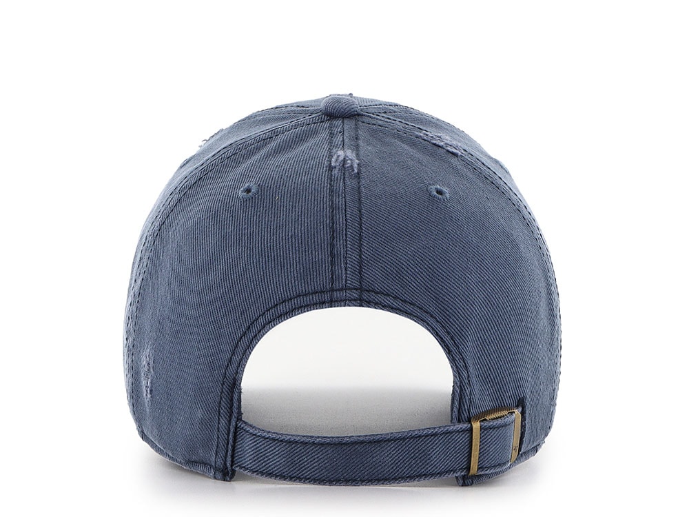47 Brand Edmonton Oilers Weathered Blue Clean Up Strapback Cap