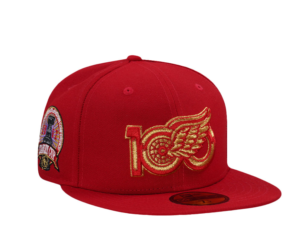 New Era Detroit Red Wings Centennial Stanley Cup Champions 2002 Red Prime Edition 59Fifty Fitted Cap