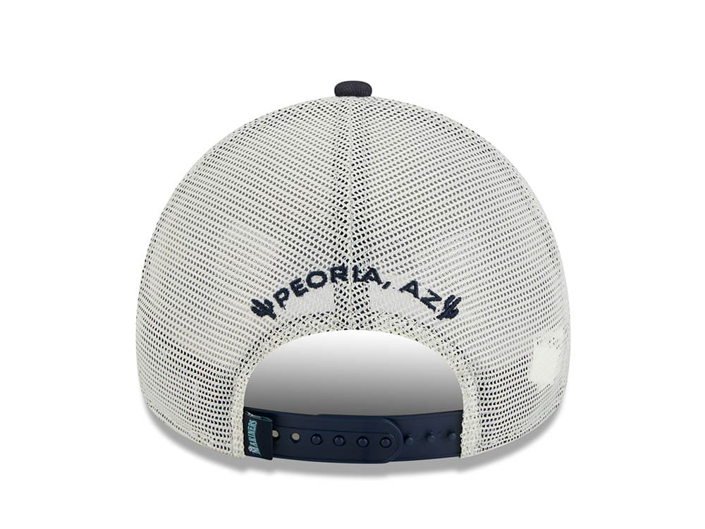 New Era Seattle Mariners M Patch Black 9Forty A Frame Trucker Snapback Cap