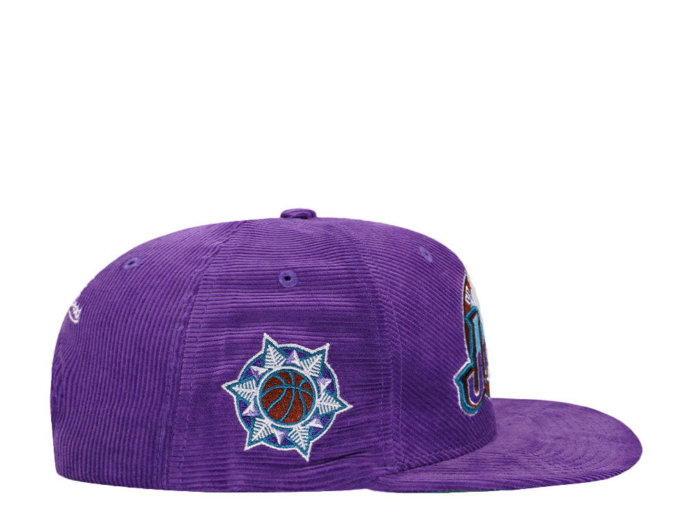 Mitchell & Ness Utah Jazz Purple Cord Hardwood Classic Snapback Cap