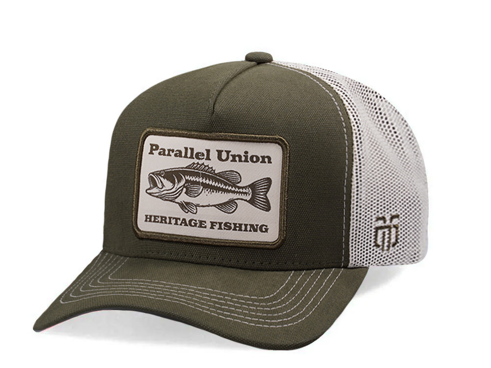 Parallel Union Heritage Fishing Patch Olive Edition Trucker Snapback Cap