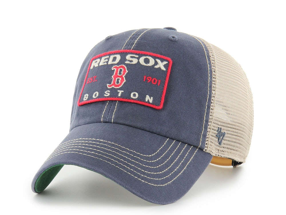 47Brand Boston Red Sox Vintage Navy Wabash Edition Trucker Clean Up Snapback Cap