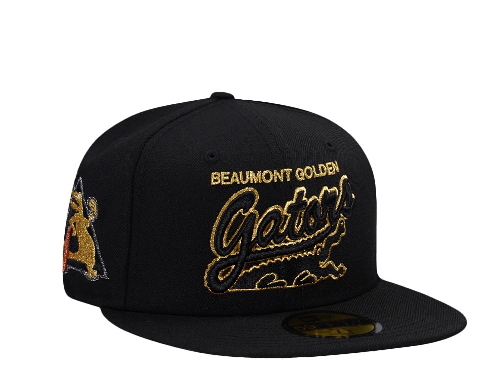 New Era Beaumont Golden Gators Black Wool Prime Edition  59Fifty Fitted Cap